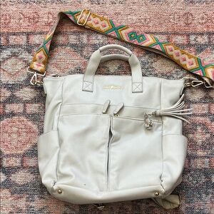 Lux Lily Jade Leather Diaper Cross Body/Backpack Bag